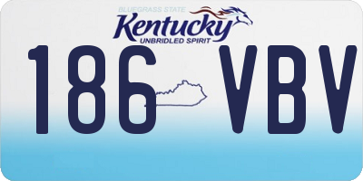 KY license plate 186VBV