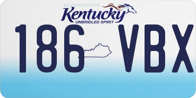KY license plate 186VBX