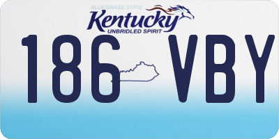KY license plate 186VBY