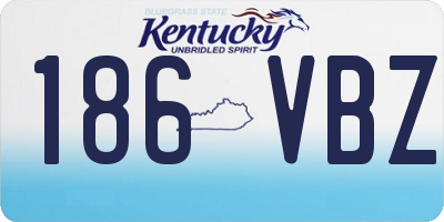 KY license plate 186VBZ