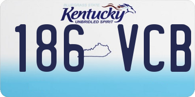 KY license plate 186VCB