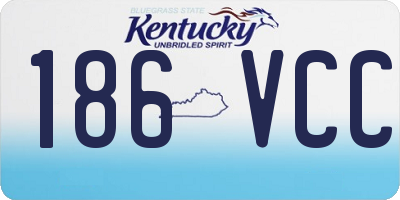 KY license plate 186VCC