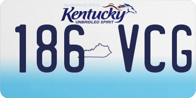 KY license plate 186VCG