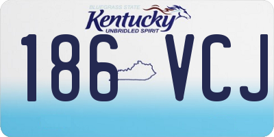 KY license plate 186VCJ