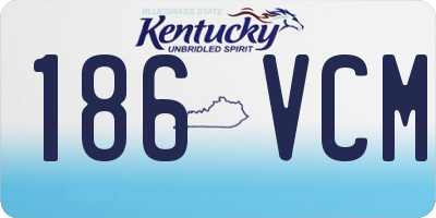 KY license plate 186VCM