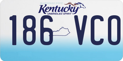 KY license plate 186VCO