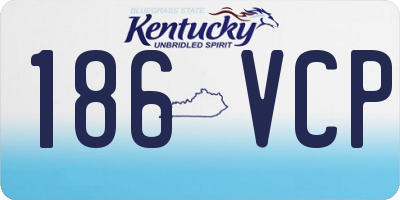 KY license plate 186VCP
