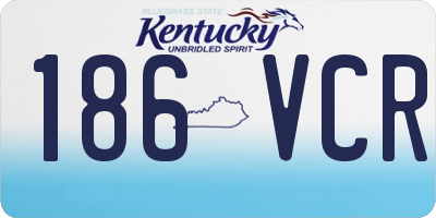 KY license plate 186VCR