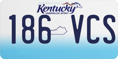 KY license plate 186VCS