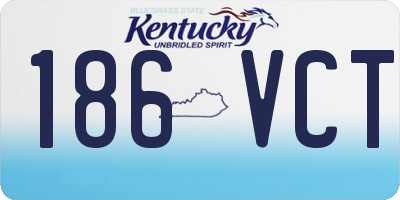KY license plate 186VCT