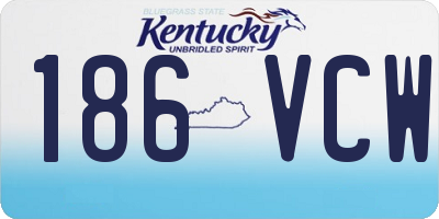 KY license plate 186VCW