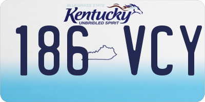 KY license plate 186VCY
