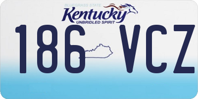 KY license plate 186VCZ