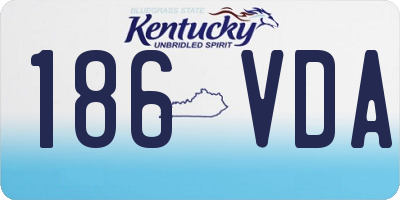 KY license plate 186VDA