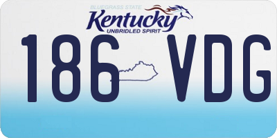 KY license plate 186VDG