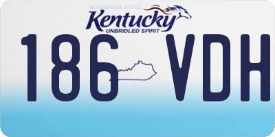 KY license plate 186VDH