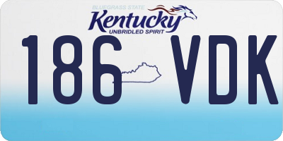 KY license plate 186VDK