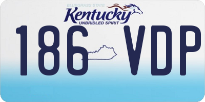 KY license plate 186VDP