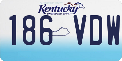 KY license plate 186VDW
