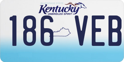KY license plate 186VEB