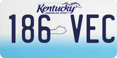 KY license plate 186VEC