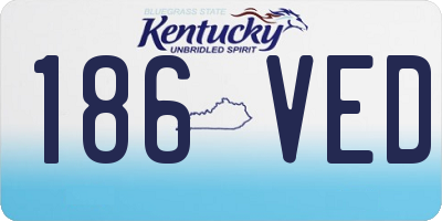 KY license plate 186VED