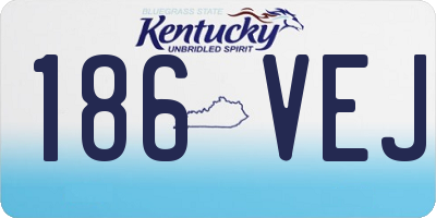 KY license plate 186VEJ