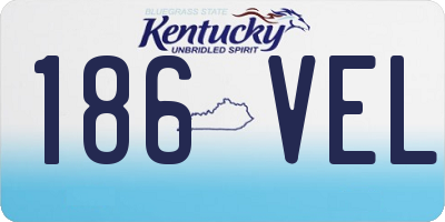 KY license plate 186VEL