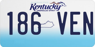 KY license plate 186VEN