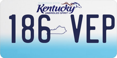 KY license plate 186VEP