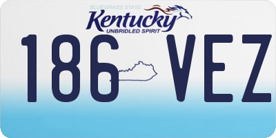 KY license plate 186VEZ