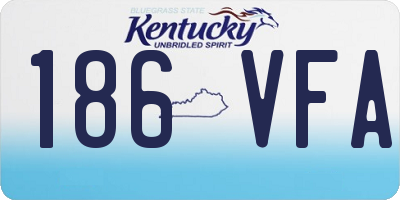 KY license plate 186VFA