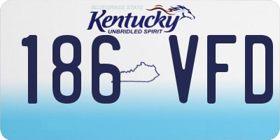 KY license plate 186VFD