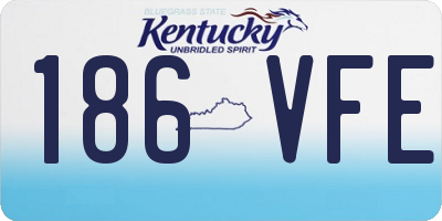 KY license plate 186VFE