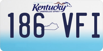 KY license plate 186VFI