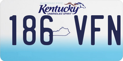KY license plate 186VFN