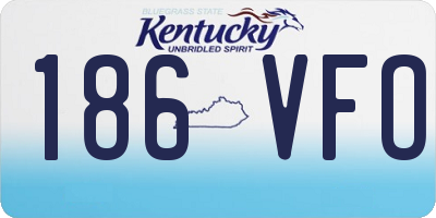 KY license plate 186VFO
