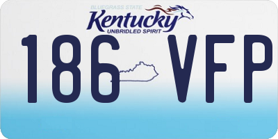 KY license plate 186VFP