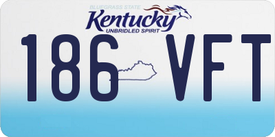 KY license plate 186VFT
