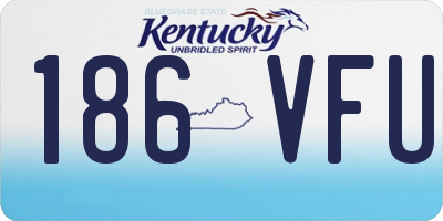 KY license plate 186VFU