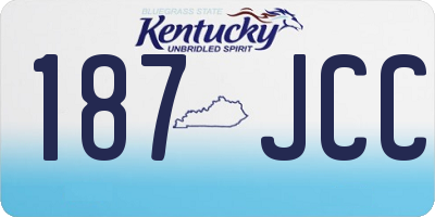 KY license plate 187JCC