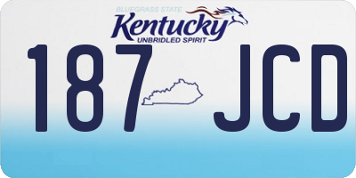 KY license plate 187JCD