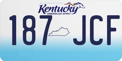 KY license plate 187JCF