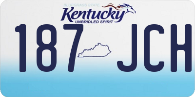 KY license plate 187JCH