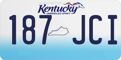 KY license plate 187JCI