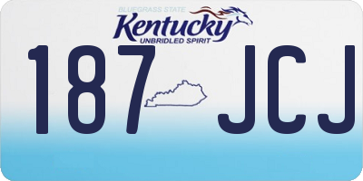 KY license plate 187JCJ