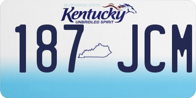 KY license plate 187JCM