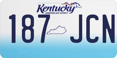 KY license plate 187JCN