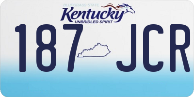 KY license plate 187JCR