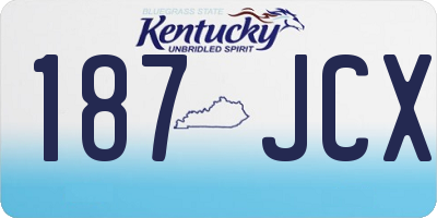 KY license plate 187JCX